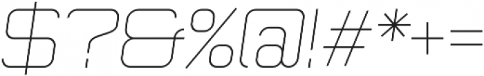 Abia 4F Wide Thin Italic otf (100) Font OTHER CHARS