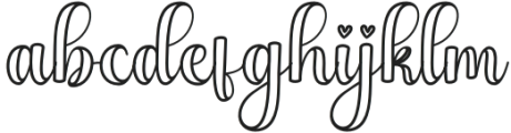 Abigail Outline Regular otf (400) Font LOWERCASE
