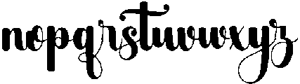 Abigail otf (400) Font LOWERCASE