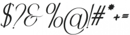 Abigan Italic Italic otf (400) Font OTHER CHARS