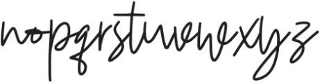 Abikaed Signature Regular otf (400) Font LOWERCASE