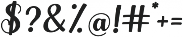 Abiyah Italic Italic otf (400) Font OTHER CHARS
