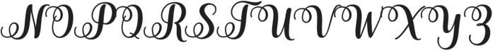 Abiyah Italic Italic otf (400) Font UPPERCASE
