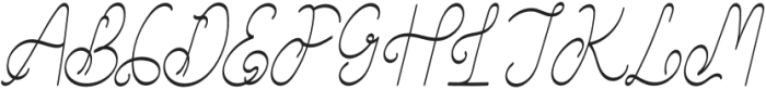 Abjoccy Italic otf (400) Font UPPERCASE