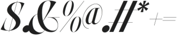 Abogia Italic otf (400) Font OTHER CHARS
