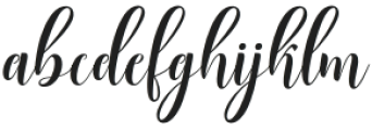 Abongia Slant Regular otf (400) Font LOWERCASE