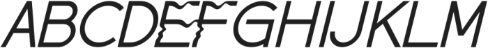 Abovta Italic otf (400) Font UPPERCASE