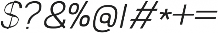 Abro Sans Extra Light Italic otf (200) Font OTHER CHARS