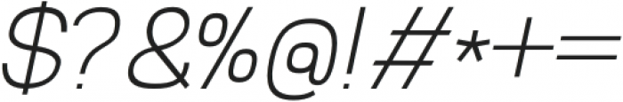 Abro Sans Thin Italic otf (100) Font OTHER CHARS