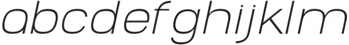 Abro Sans Thin Italic otf (100) Font LOWERCASE
