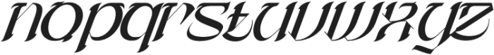 Absa Blackletter Italic otf (900) Font LOWERCASE