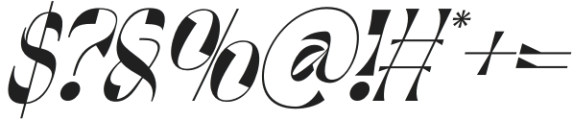 Abstract Reflections Italic otf (400) Font OTHER CHARS