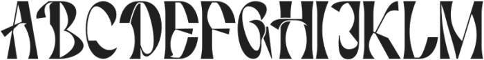 Abstract Reflections Regular otf (400) Font UPPERCASE