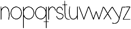 Abstract Regular otf (400) Font LOWERCASE