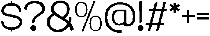 Aburo Extralight otf (200) Font OTHER CHARS