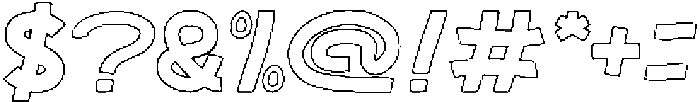 abc-Hollow otf (400) Font OTHER CHARS