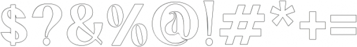 abingtonoutline-Regular otf (400) Font OTHER CHARS