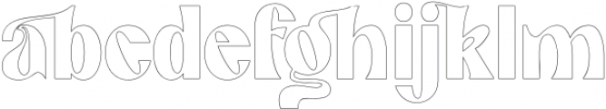 abingtonoutline-Regular otf (400) Font LOWERCASE