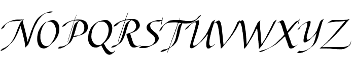 Abdullah Italic Font UPPERCASE