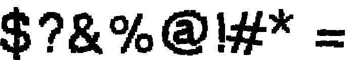 AblockyFont Font OTHER CHARS