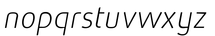 Absolut Reduced Thin Italic Font LOWERCASE