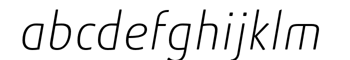AbsolutRed-ThinItalic Font LOWERCASE