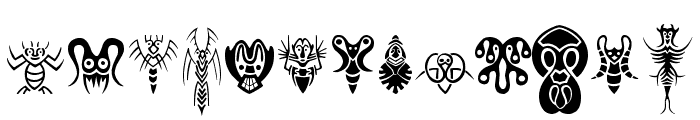 Abstract Alien Symbols Font UPPERCASE