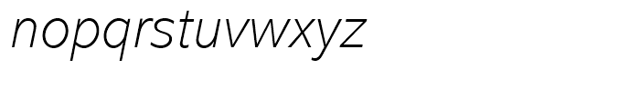 Abadi Extra Light Italic Font LOWERCASE