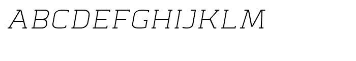 Abula Extra Light Italic Font UPPERCASE