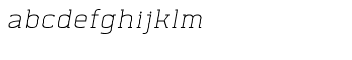 Abula Extra Light Italic Font LOWERCASE