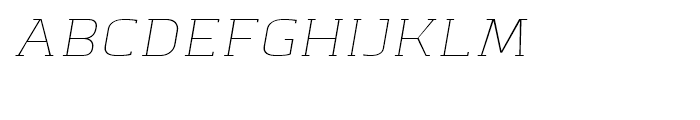Abula Thin Italic Font UPPERCASE