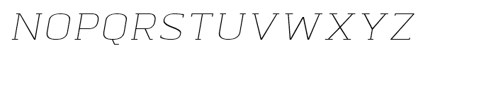 Abula Thin Italic Font UPPERCASE