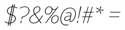 Abandon Thin Italic Font OTHER CHARS