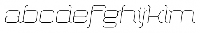 Abia 4F Wide Thin Italic Font LOWERCASE