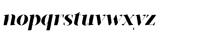 Abadal Bold Fine Italic Font LOWERCASE