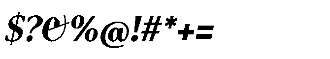 Abadal Bold Fine Round Italic Font OTHER CHARS