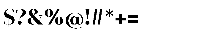 Abadal Bold Fine Font OTHER CHARS