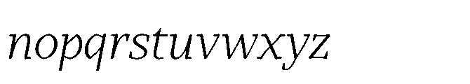 Abadal Book Italic Font LOWERCASE