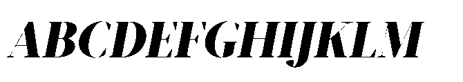 Abadal Heavy Fine Italic Font UPPERCASE