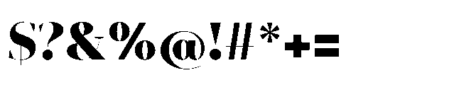 Abadal Heavy Fine Font OTHER CHARS