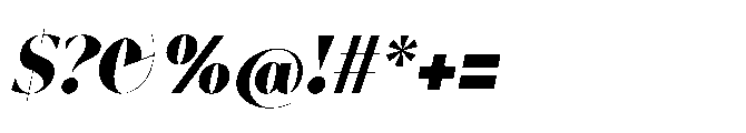 Abadal Heavy Round Italic Font OTHER CHARS