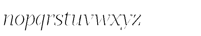 Abadal Light Fine Italic Font LOWERCASE