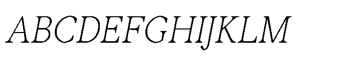 Abadal Light Fine Round Italic Font UPPERCASE