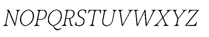 Abadal Light Fine Round Italic Font UPPERCASE