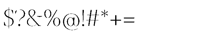 Abadal Light Fine Font OTHER CHARS