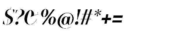 Abadal Medium Fine Italic Font OTHER CHARS