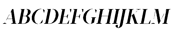 Abadal Medium Fine Italic Font UPPERCASE