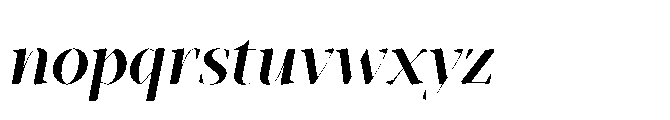 Abadal Medium Fine Italic Font LOWERCASE