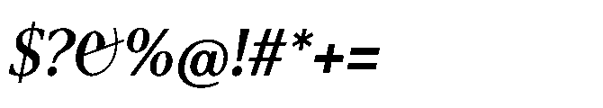 Abadal Medium Fine Round Italic Font OTHER CHARS