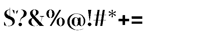 Abadal Medium Fine Font OTHER CHARS